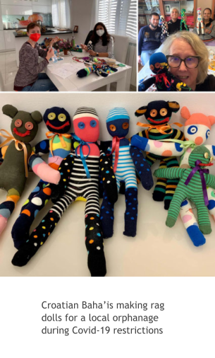 Croatian Bahais making dolls for Centenary activites